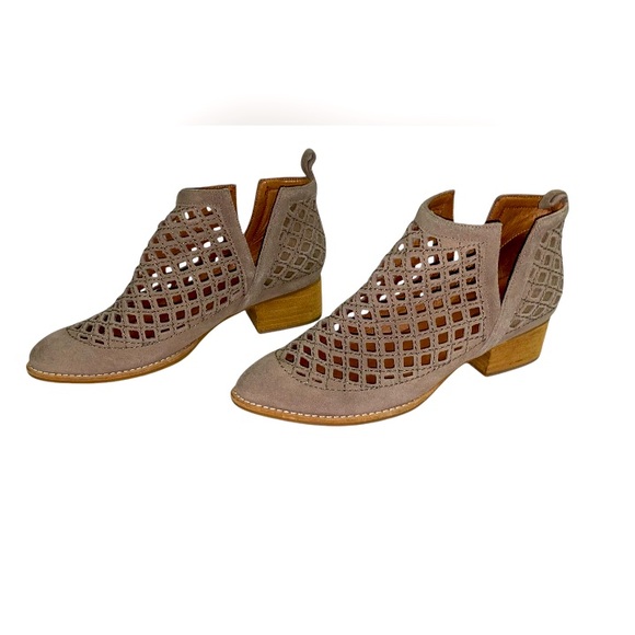 Suede Jeffrey Campbell Cutout Ankle Booties Jeffrey Campbell